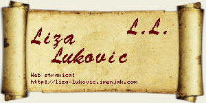 Liza Luković vizit kartica